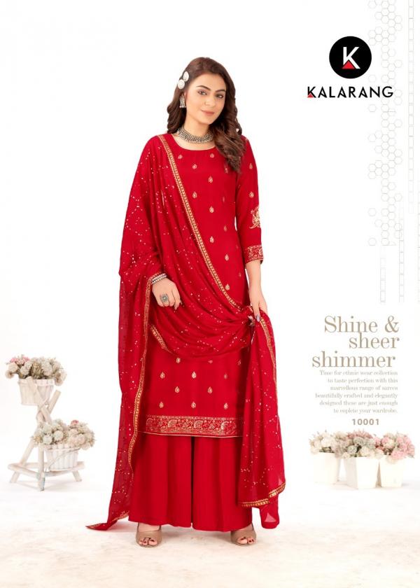 Kalarang Palvi Muslin Dola Designer Exclusive Slawar Suit